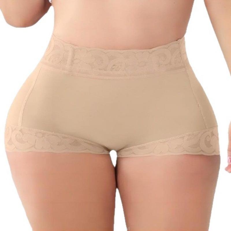 Women High Waist Lace Trim Tummy & Butt Lifter Shapewear Shorts