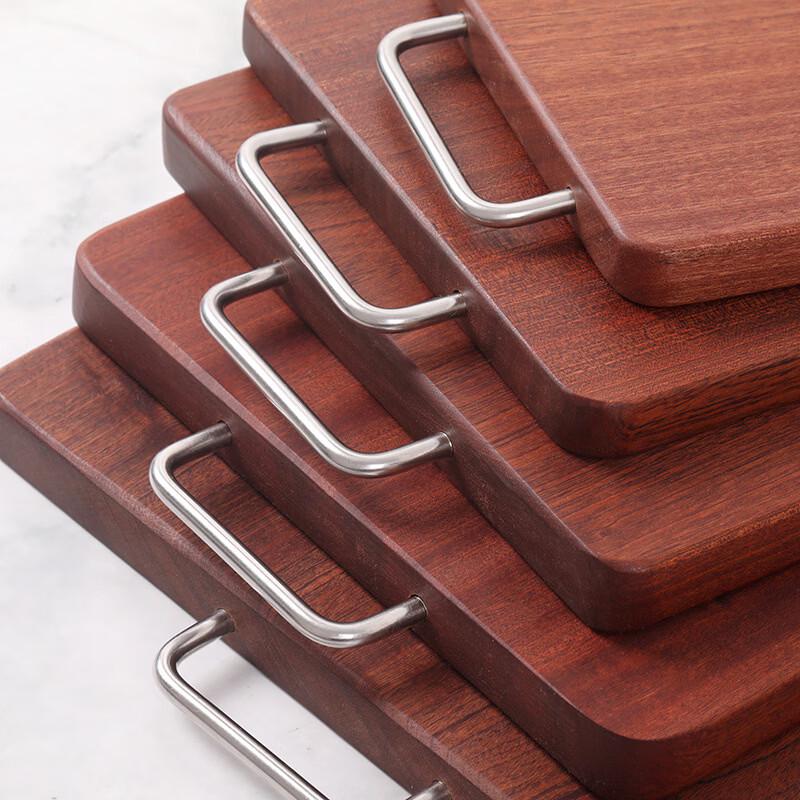 Solid Wenge Wood Kitchen Cutting Board with U-Handle