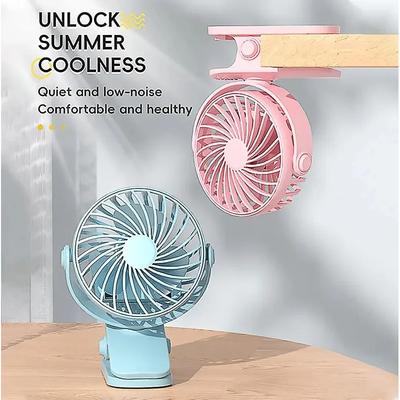 Rechargeable Fan 720 °   Rotating Hanging Clip Fan with Nightlight for Easy Portability Office Bedroom Dormitory Outdoor Small F
