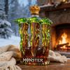 Einzigartiger Glas-Karaffe mit Monster-Klaue als Fuß und Kronenverschluss, Klare Whiskey-Flasche für die Hausbar, Dekorativer Spirituosen-Spender