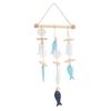 Fisch Windspiel Meeresthema Wandbehang Dekor Massivholz Hanfseil Muschel Fisch Glockenspiel für Zuhause