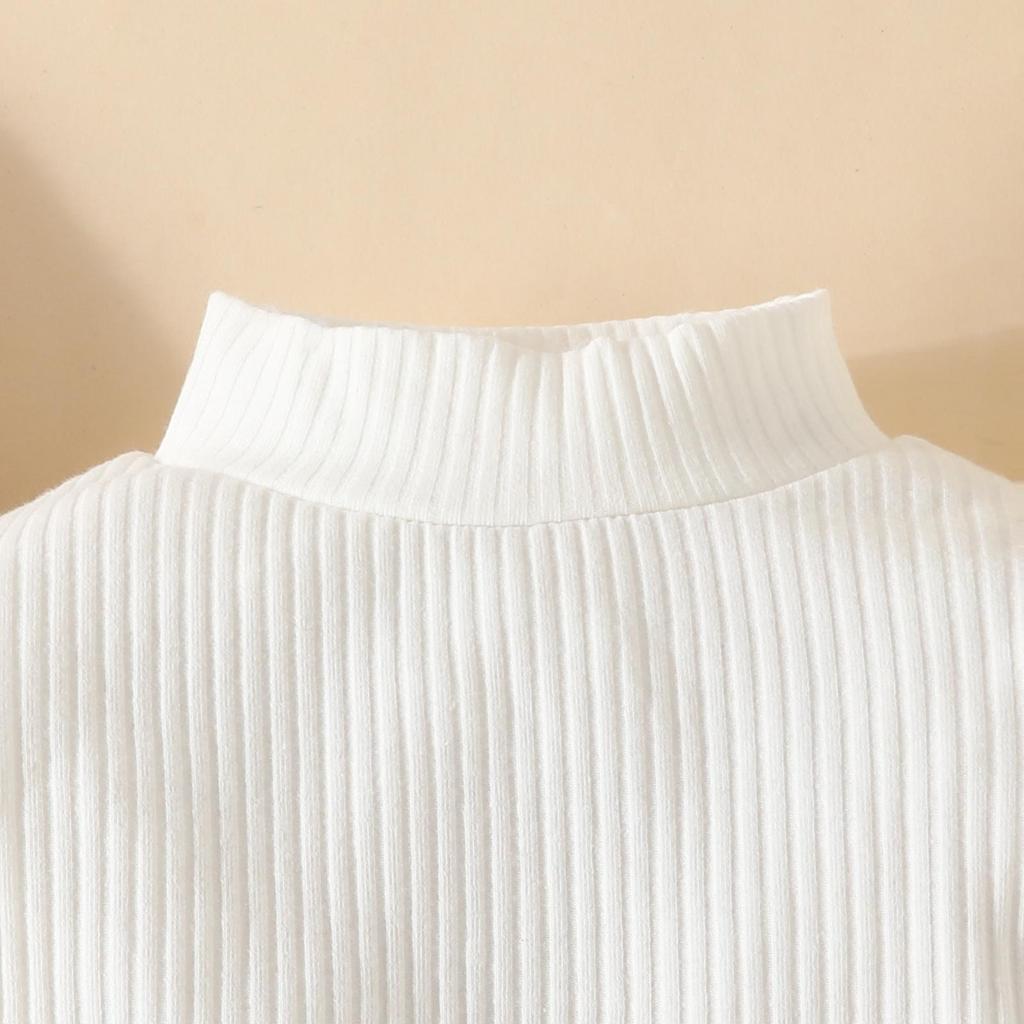 Toddler Girl Long Sleeve Turtleneck and Plaid Skirt Set