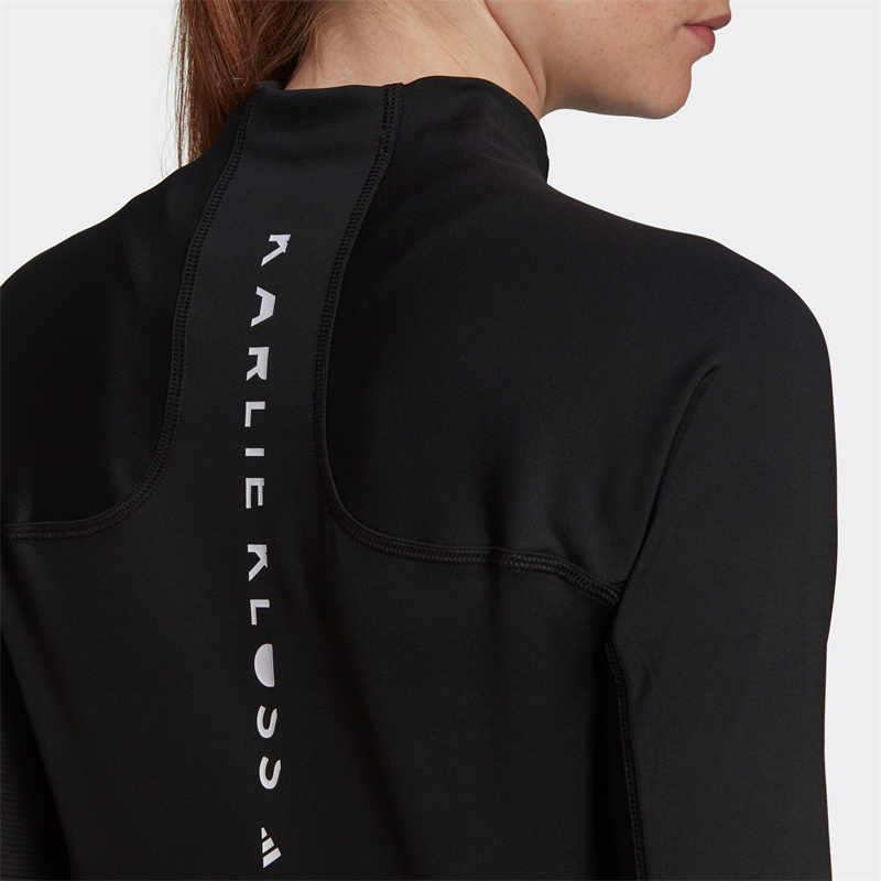 Adidas Fashionable Comfortable Soft Breathable Long Sleeve T-Shirt Women tops Black GH6844