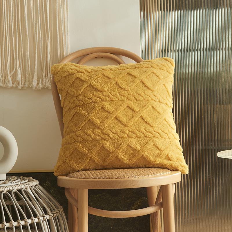 

Плюшева жакардова геометрична наволочка - Доступні різні розміри 30*50 without Core