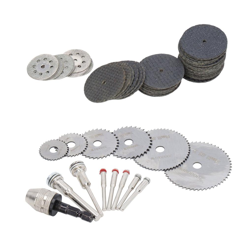 Rotary Cutting Wheels Tool Kit Resin Cut Off Disc HSS Saw Blades for Wood Metal Plastic