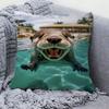 Otters Pillow Cushion Cover Pillowcase Living Room Sofa Home Decor Customized