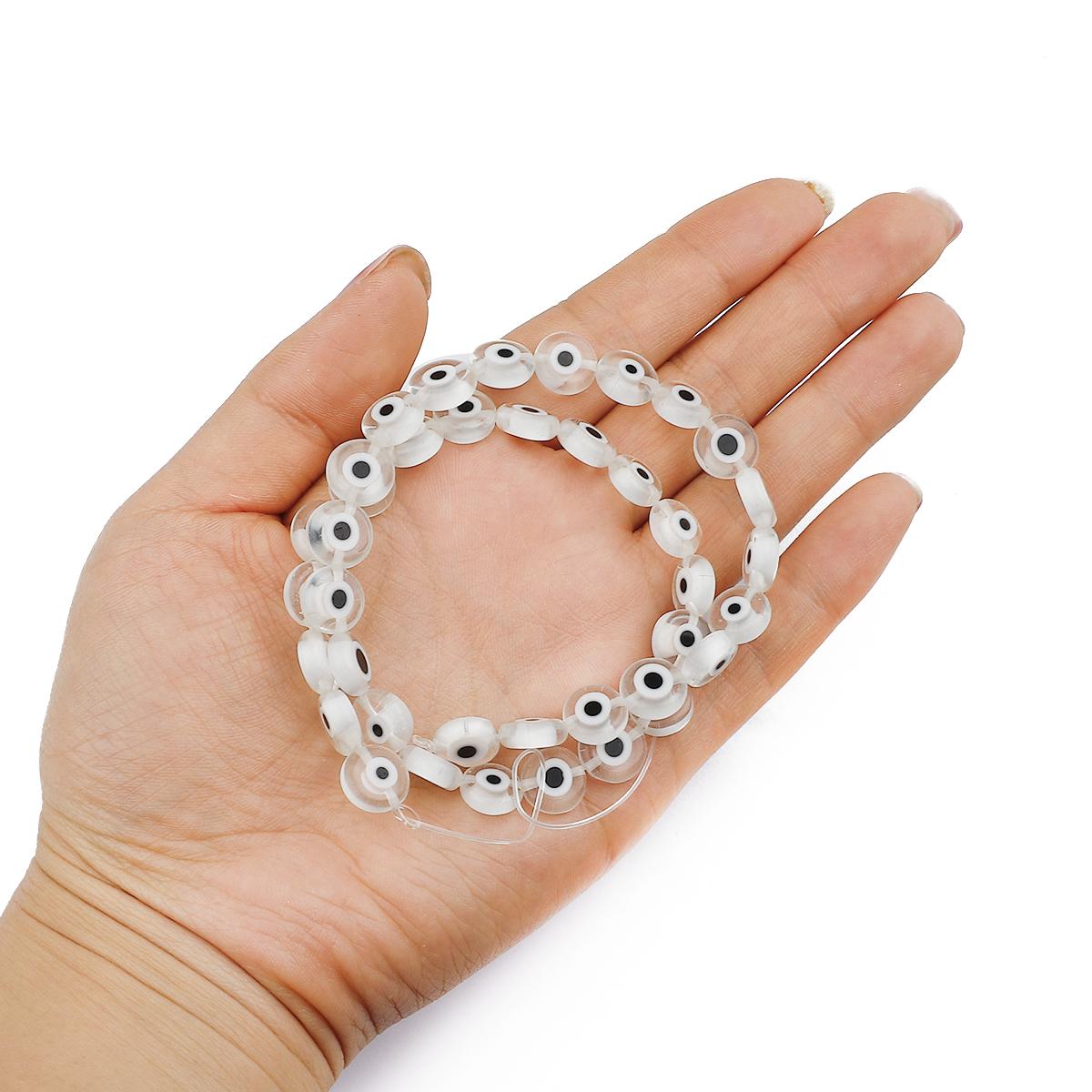 

6/8/10 мм модные красочные сплющенные бусины от сглаза свободные лэмпворк глазурованные стеклянные бусины для браслета и ожерелья DIY изготовление ювелирных изделий 6mm 60pcs