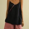 Women's Cotton Linen Camisole Spaghetti Strap Loose Fit Sleeveless Summer Tank Top