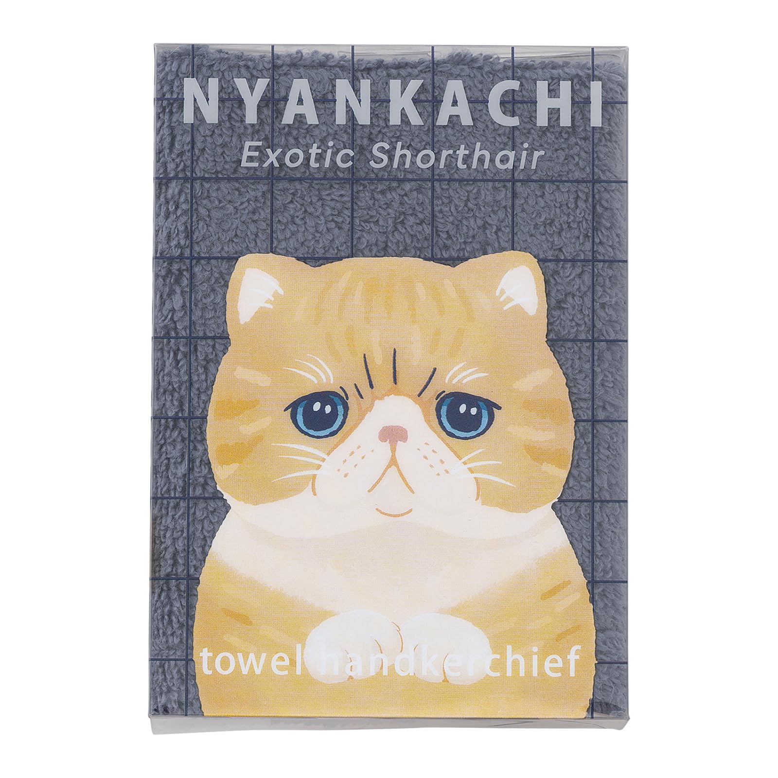 Livheart Платок Nyankachi Экзотическая короткошерстная 25 см Ш x 25 см Полотенце-кошка, (Размер приблизительно. ЧАС), Подарок, 100% Хлопок, Вышитый, 44009-63