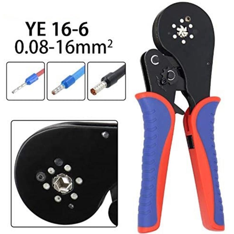 0.08-16mm² 16-6 Tubular Terminal Crimping Tools With 1200pcs/boxTerminals New Mini Pliers Precision Electrical Clamp Set