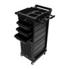 7 Tiers Beauty Barber Cart Hairdressing Trolley PP PVC Storage Organizer with Lockable Design & Wheels for Salon Home 88cm