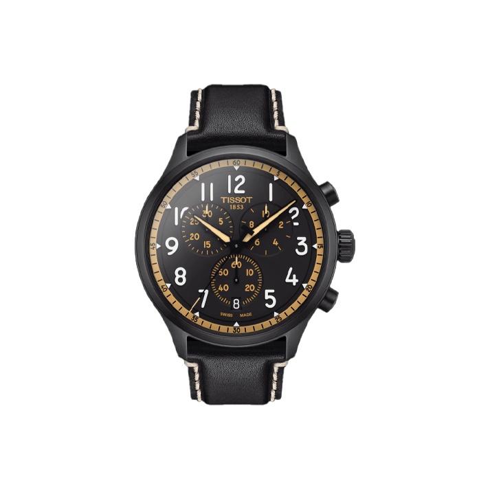 Tissot Soko Collection Quartz Movement Men's Watches Watch 45mm Black Dial Stainless Steel Case Leather Strap T116.617.36.052.02