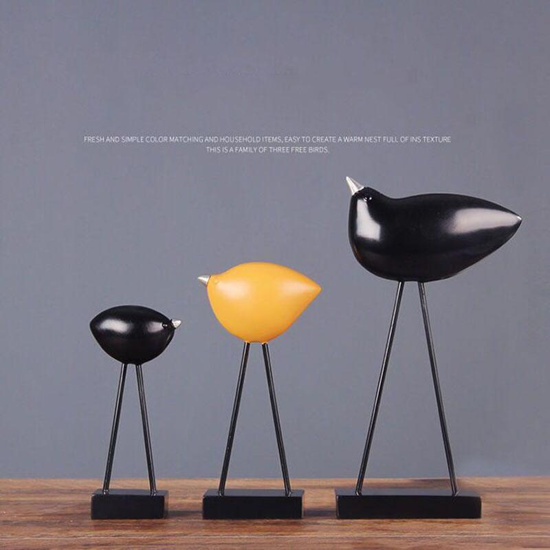

Скандинавские 3 шт. Толстые птицы Смола Аксессуары Предметы для дома Спальни Искусство Статуэтки для кофейного столика Украшения Скульптуры для кабинета Офиса Орнаменты