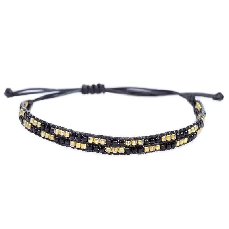 Bohemian Miyuki Seed Bead Wrap Bracelet Women Men Boho Handmade String Woven Slide Knot Adjustable Bracelets Jewelry