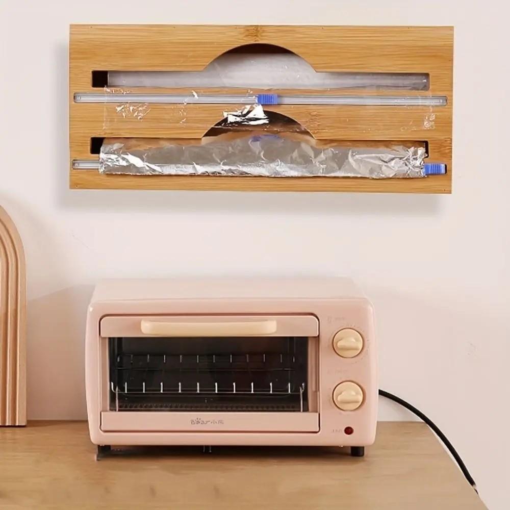 Multi-Layer Organizer Wrap Dispenser Refillable Compartment Foil Dispenser  Kitchen Organization