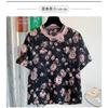 2025 Summer New Retro Flower Short-sleeved T-shirt Loose Shirt Top for Women