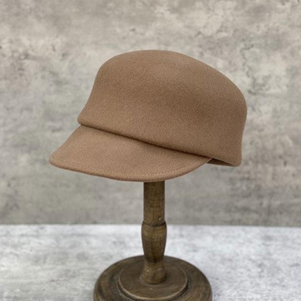 Winter Elegent Women Wool Beret Hat Vintage British Solid Color Painter Hat Soft Warm Outdoor Coldproof Ski Hike Knights Hat