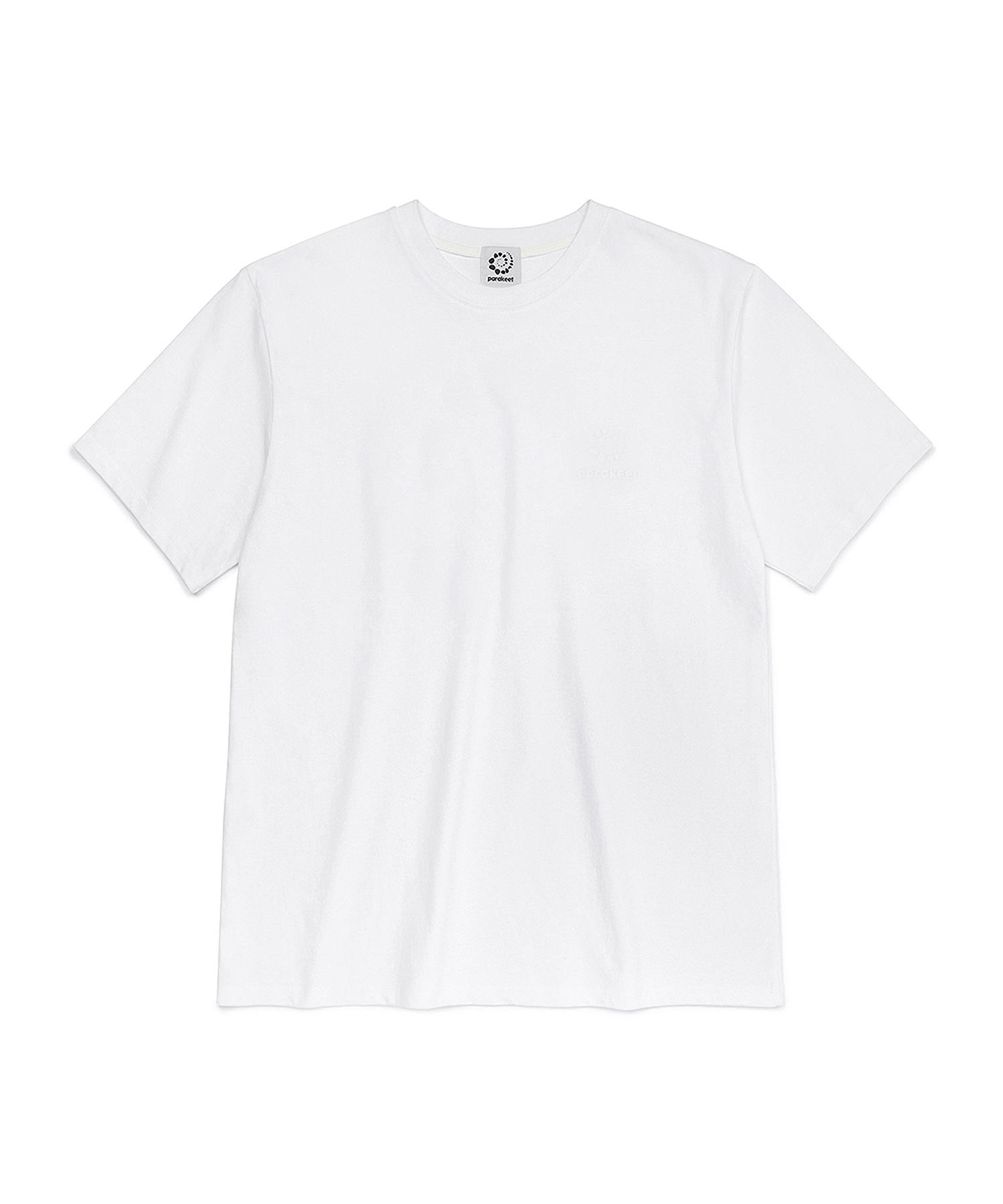 Parakeet Boulder Swirl Logo Tee (White-White) L