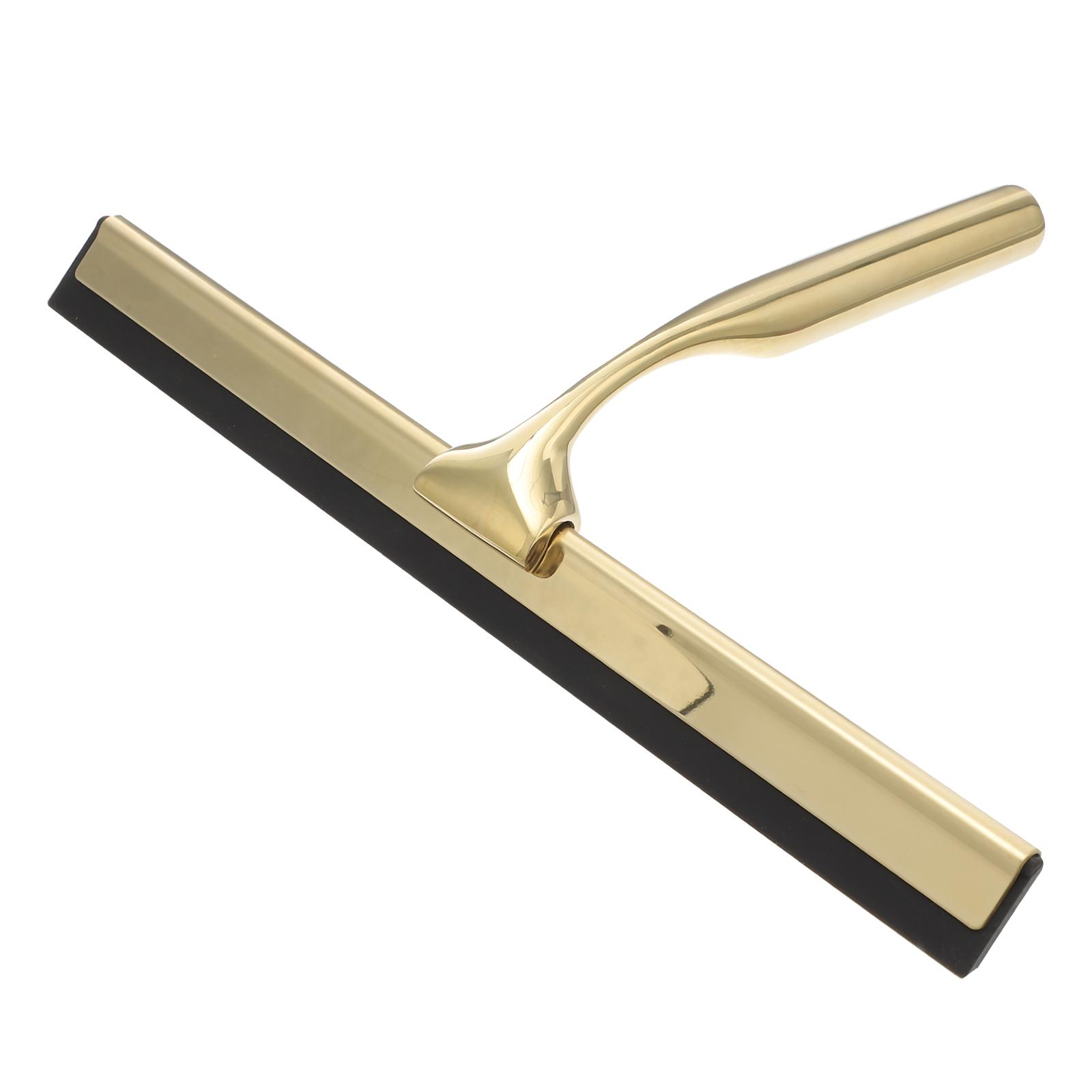 

Golden High Grade Silicone Stainless Steel Wiper Shower Squeegee Bathroom Scraper Cleaning Tool Glass Window Mirror Tile