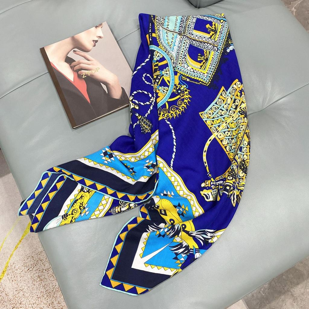 Early autumn new herringbone scarf large square scarf temperament shawl fashion decoration versatile silk scarf women