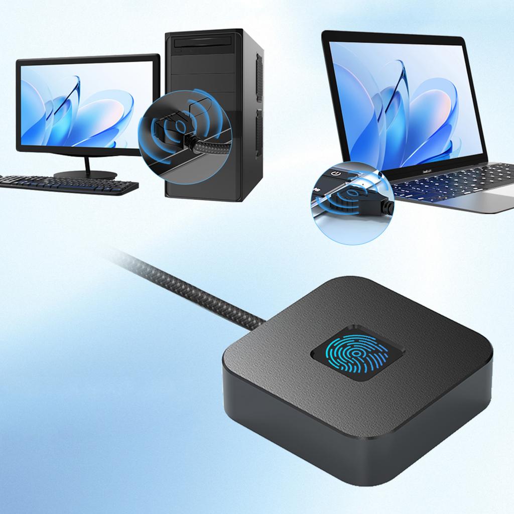 USB-Fingerabdruckleser mit 1,5 m Kabel Fingerabdruckscanner Biometrischer Fingerabdruck-Login-Leser für Windows 10/11