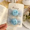 Spring New Style Mesh Bow Rose Hairpin Hairpin French High-end Girl Hairpin Wild Broken Hair Side Clip