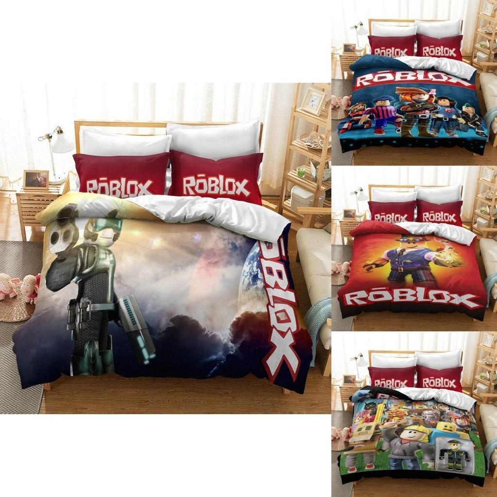Luxurious 3d Printed Roblox Game Bedding Set With Soft Duvet Cover And Pillow Shams