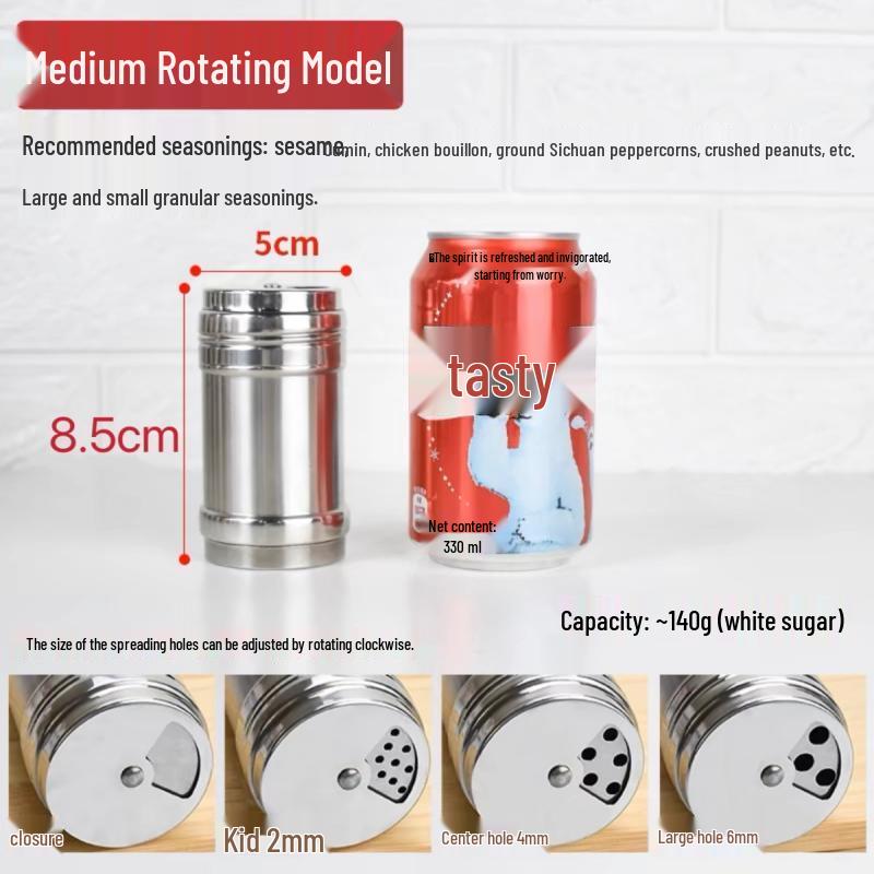 OLOEY Rotary Stainless Steel Seasoning Shaker
