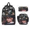 3Pcs Ayliva Singer Tour 2025 Backpack Set for Girls Boys Pencil Boxes Bookbag Sets with Lunch Box For School Students Daypack