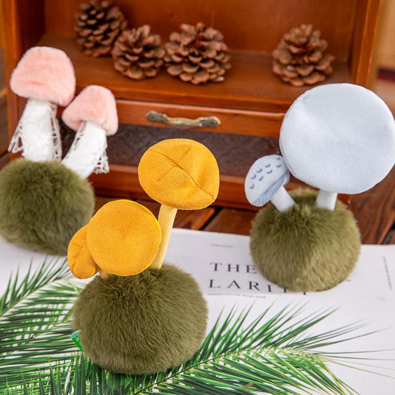 Creative Enoki Bamboo Fungus Plush Mushroom Toy | Wild Mushroom Doll Ornament for Children and Girls Gift