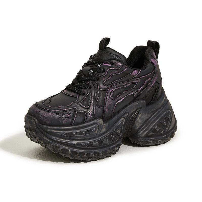 

Solid Color Height Increasing Shoes for Women, Fashionable and Versatile Soft Soled Casual Sports Shoes for Spring and Summer 39