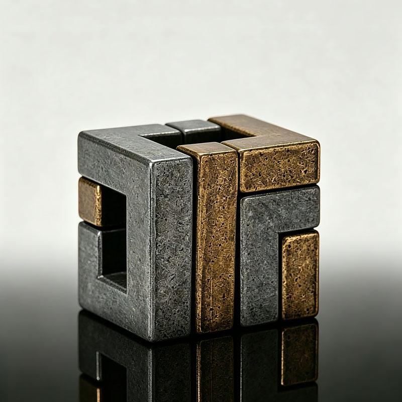 Magic Baffling Very Difficult Metal Brain Teaser Puzzles for Adults & Kids IQ Test Mind Challenges Educational Toys Gifts