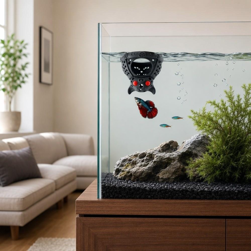 Hollow Structure Halloween Bat Fish Tank Cave Gothic Style Floating Cave Aquarium Decoration