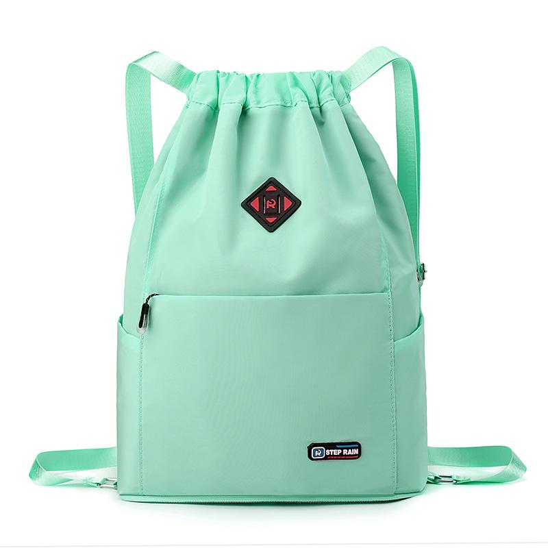 Lightweight Waterproof Women's Drawstring Backpack: Foldable Storage & Sports Travel Bag