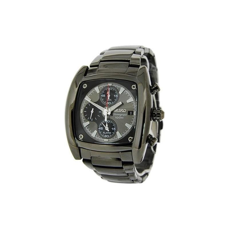 SEIKO Chronograph Series Quartz Movement Watch Men s Watches Black Dial SNAB01J1