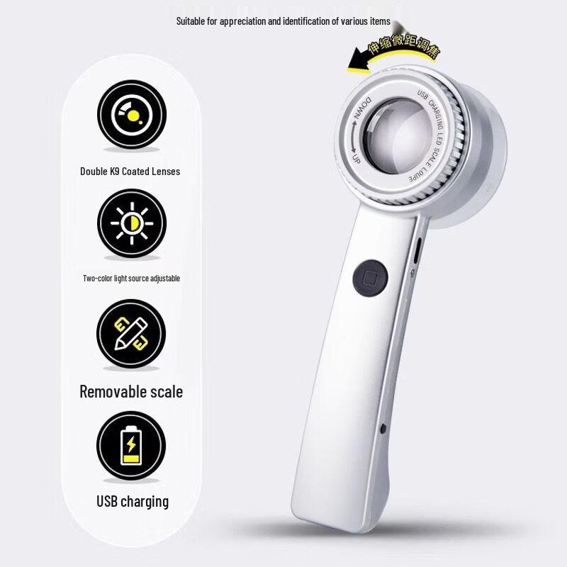 Yueyimi High-Magnification Jeweler's Loupe with UV Light