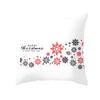 White Christmas Pillow Case Cute Santa Claus Elk   Cover Winter Snowflake Decorative Cases