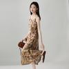 Design Inspired Printed Camisole Dress 2025 Autumn Fashion Versatile Slimming Mid Length Dress