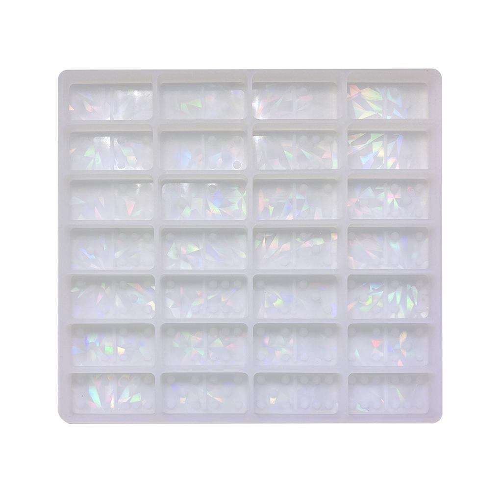 Diy Handmade Products Light Shadow Dominoes Silicone Mold Scented Gypsum Ornaments Drop Glue Resin Mold for Decoration