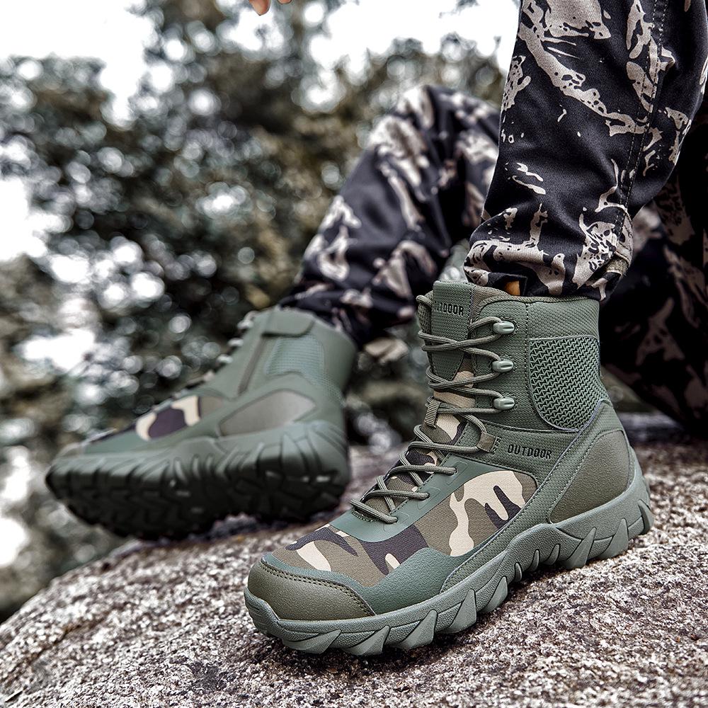 Magnum Plus Size Breathable Tactical Hiking Boots - Wear-Resistant Military Mid-Cut Combat Footwear