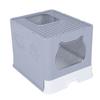 Enclosed Cat Litter Box Anti Splashing Easy to Clean Odor Control Large Top Entry Foldable Kitty Litter Tray with Lid