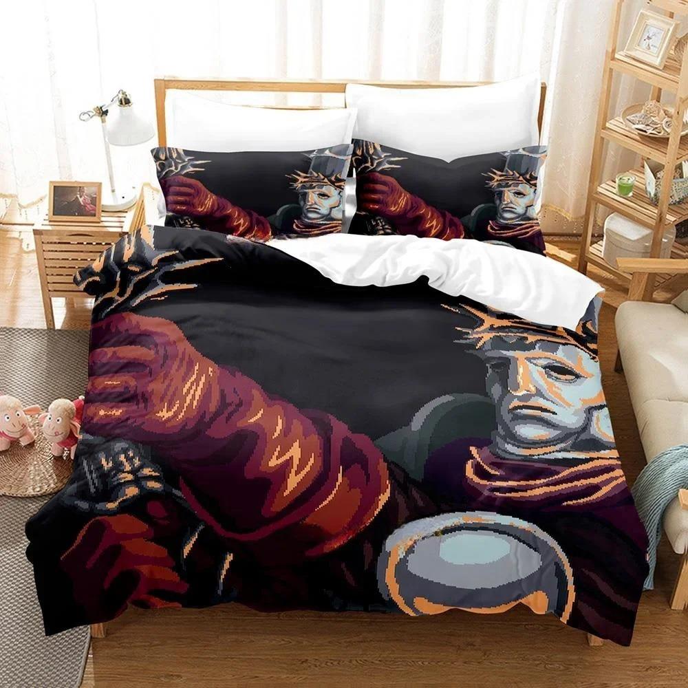 

Soft Warm Single Twin Full Queen King 3D Print Game Bed Sets BLASPHEMOUS Size Adult Kid Bedroom Duvetcover Quilt Comforter (quilt)-EU Single(135*200cm)3pcs