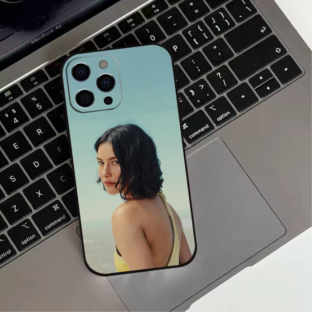 G-Gracie abrams Phone Case For iPhone 17,16,15,14,13,12,11 Plus,Pro Max,XS,Soft Silicone Black Cover