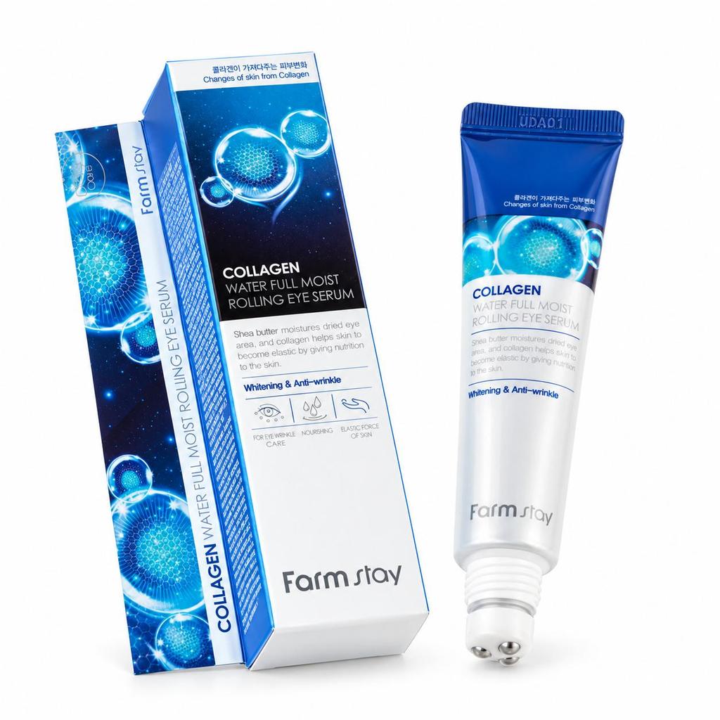 FARM STAY Collagen Water Full Moist Rolling Eye Serum - 25ml