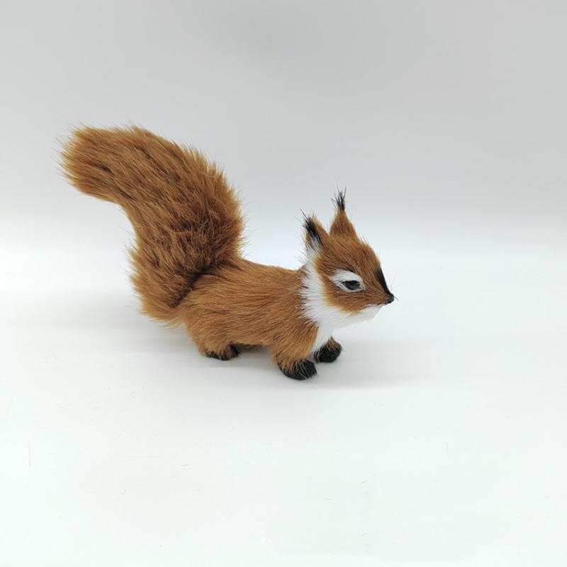 

1Pcs Miniatures Plush Simulation Squirrel Ornaments Mini Artificial Squirrel Figurines Fake Animal Christmas Table Decoration A4