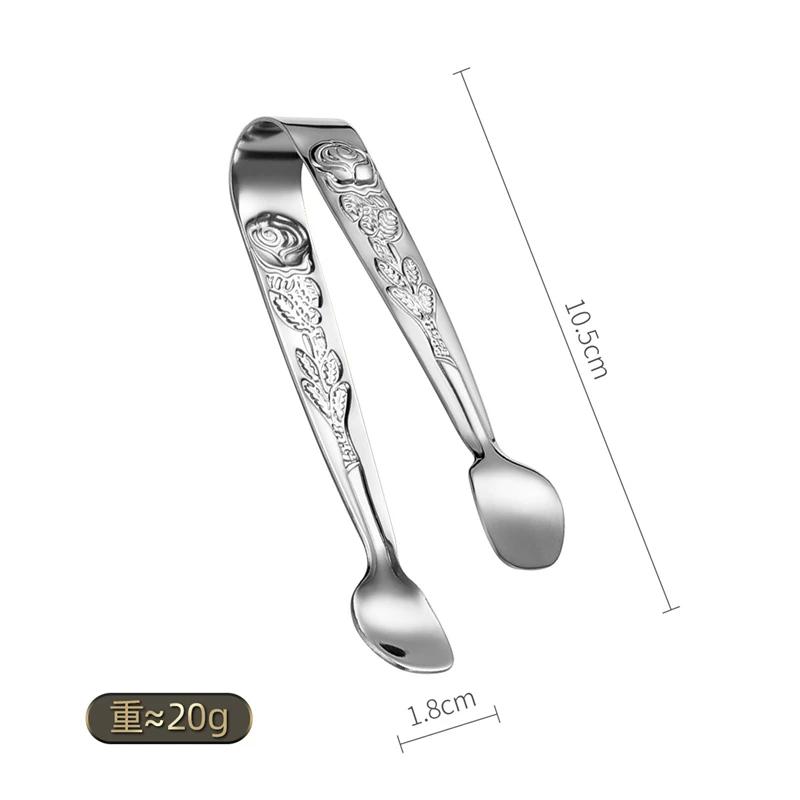 

Нержавеющая сталь Маленькие зажимы для кубиков льда Щипцы для хлеба, выпечки Пищевые щипцы с узором «роза» Мини-зажим для сахара Зажим для гриля барбекю Кухонная утварь