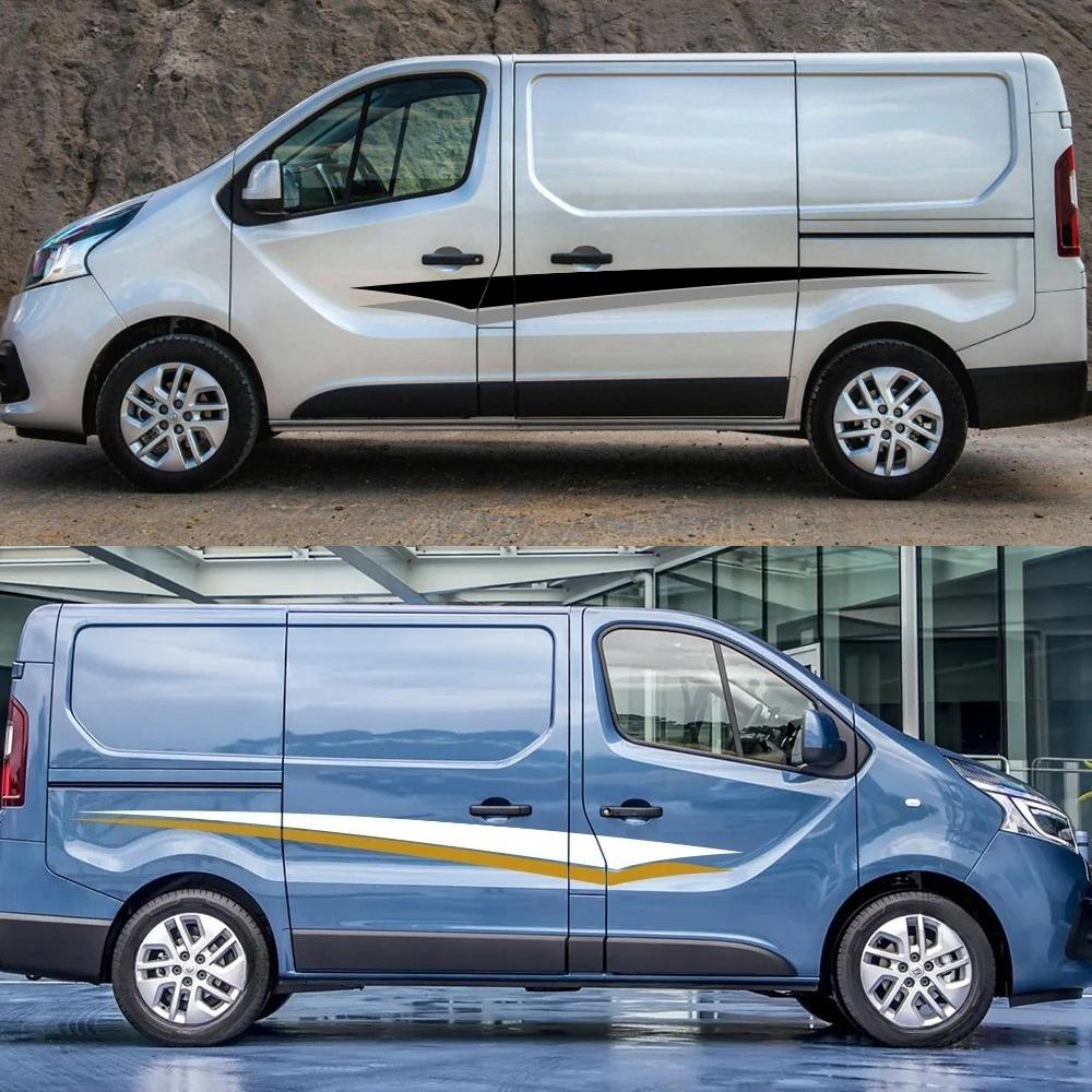 For RENAULT TRAFIC Car Sticker Van Door Side Decals Kit Wrapping Vinyl Film PVC Decals Car Accessories Exterior Decoration