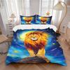 3pcs Lion, Fantasy Art Duvet Cover Set, Soft Comfortable Duvet Cover,Guest Room (1*Duvet Cover + 2*Pillowcase, Without Core) Yy251104101