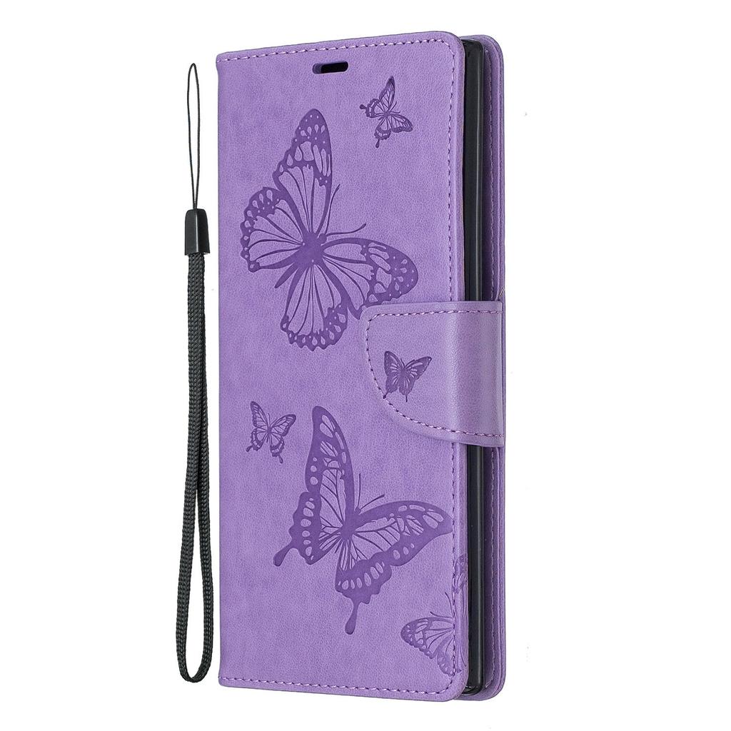 Applicable To iPhone11 Mobile Phone Leather Case Samsung Note10 + Butterfly Embossed Card Holder Protective Case 7plus