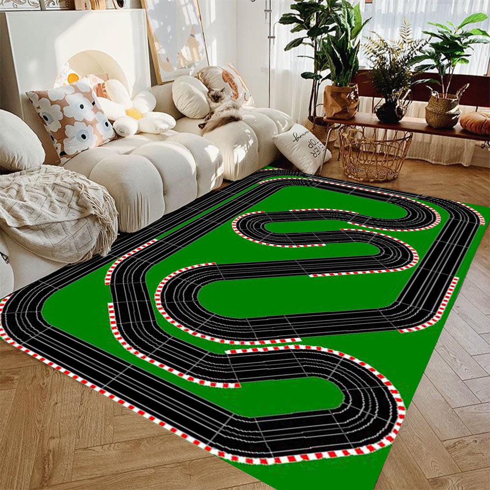 

Interactive City Highway Play Mat for Kids Toy Cars Non Slip Floor Rug Educational Playroom Carpet for Boys Girls Bedroom Gifts 40x60cm